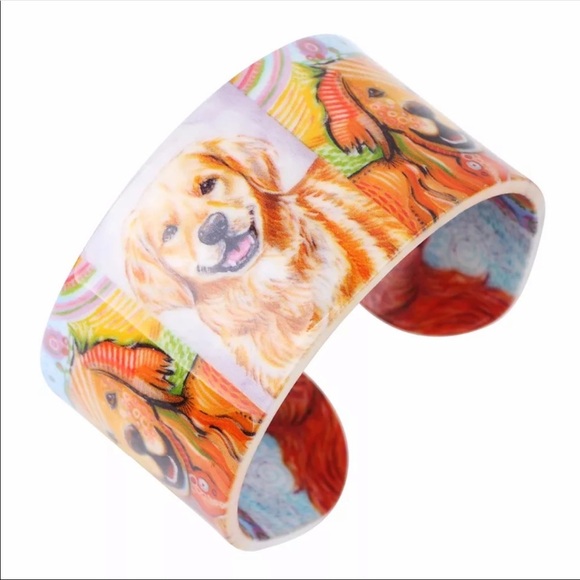 NWT Golden Retriever Dog Bracelet Cuff - Picture 2 of 9